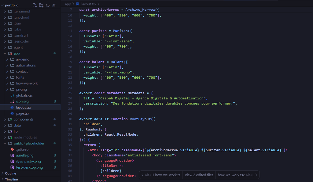 Code Sur-Mesure & Clean UI